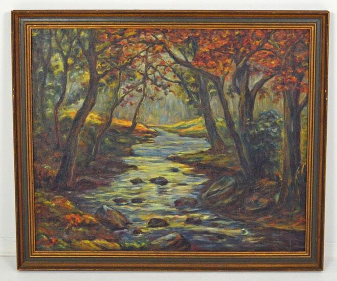 O/C Of A Forest & Stream Signed Dated 1929 Paris