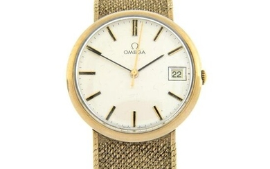 OMEGA - a bracelet watch. 9ct yellow gold case, hallmarked London 1978. Case width 34mm. Reference