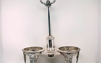 Oil and Vinegar Holder in Antique Silver - Silver - Italy - Mid 19th century