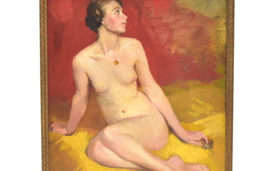 Oil painting on canvas of a naked lady, design &...