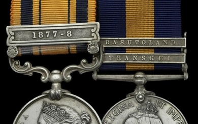Pair: Captain F. H. P. de Lacy Staunton, Cape Mounted Rifles South Africa 1877-79, 1 clasp, 18...