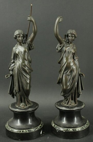Pair Neoclassical Bronze Figures