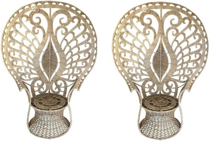 Pair Of Rattan Peacock Chairs