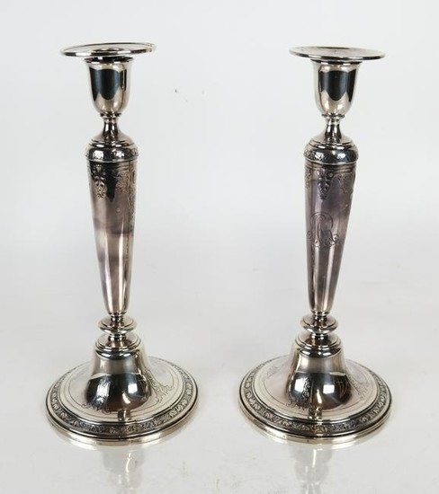 Pair of Gorham Sterling Silver Candlesticks