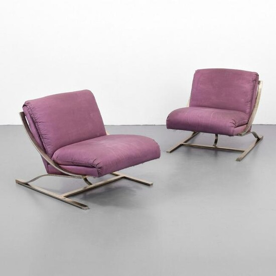 Pair of "Zeta" Style Lounge Chairs, Manner of Paul