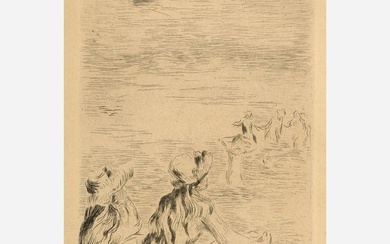 Pierre August Renoir (after) "Sur la Plage" (1892 Etching)
