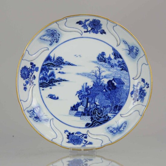 Plate - Blue and white - Porcelain - Chinese Porcelain Qianlong Top Quality China Antique Qing Dynasty - China - 18th Century / 19th Century