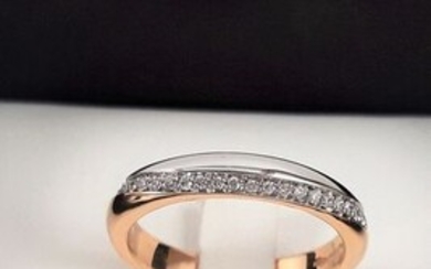Polello - 18 kt. Pink gold, White gold - Ring - 0.13 ct Diamond