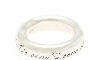NOT SOLD. Pomellato: A "Dodo" ring of sterling silver. W. app. 6 mm. Size app....