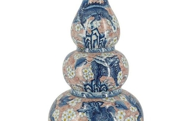 Pre-19th Cent. Chinese Triple Gourd Vase