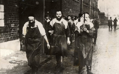 Press Photograph of Three Ritual Slaughterers in Poland, 1936