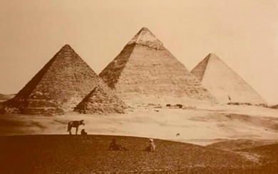 Pyramids From The Southwest, Giza Photo Print