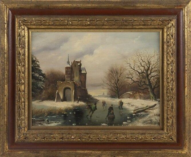 R. JACOBI (The Netherlands, 20th Century), Winter scene