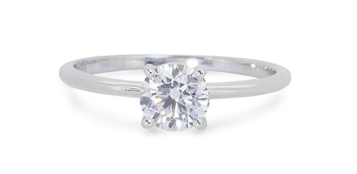 Ring - White gold, ---Top Quality Dif Diamond Ideal Cut Diamond--- - 0.70ct. Round Diamond