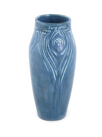 Rookwood Matte-Glazed Carved Pottery Vase