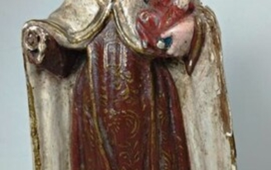 Sculpture, Virgin and child - Wood - 19th century