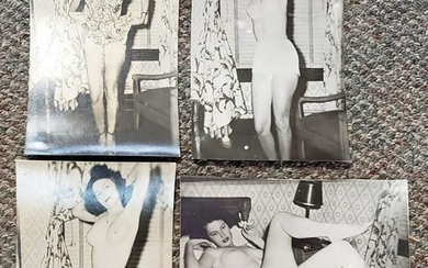 Set of 4 1920's Nude Woman Risque Photos