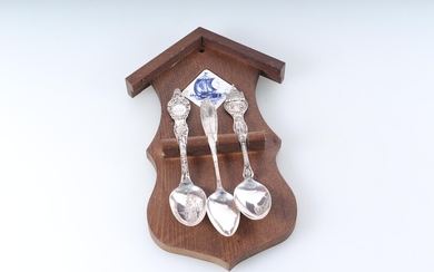Silver Souvenir Spoons (2) Bostons (1) San Francisco