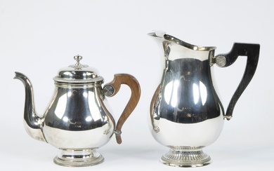 Silver-plated coffee and tea pot, Christofle France, marked