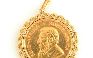 South African Krugerrand Gold Coin, 14k Yellow Gold
