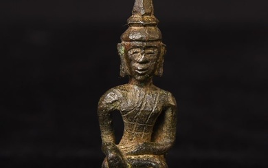 Special miniature 17/18th century Laos bronze Buddha.