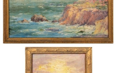 Stella Fiske "Seascape" Oils on Panels, 2