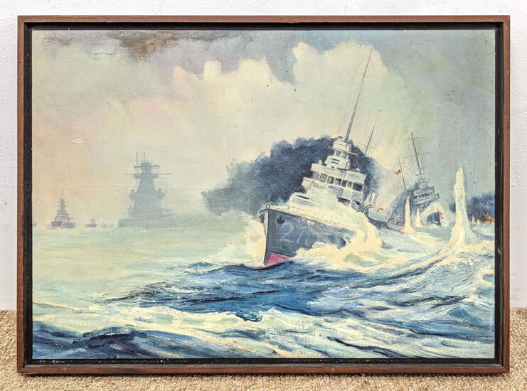 Stormy Marine Scene Painting.