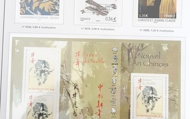 THREE luxury Yvert albums with stamps of France...