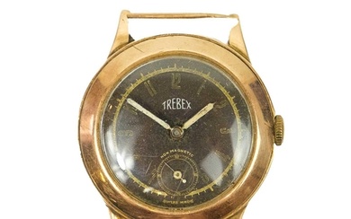 TREBEX - A 1940's 9ct rose gold cased gentleman's manual win...