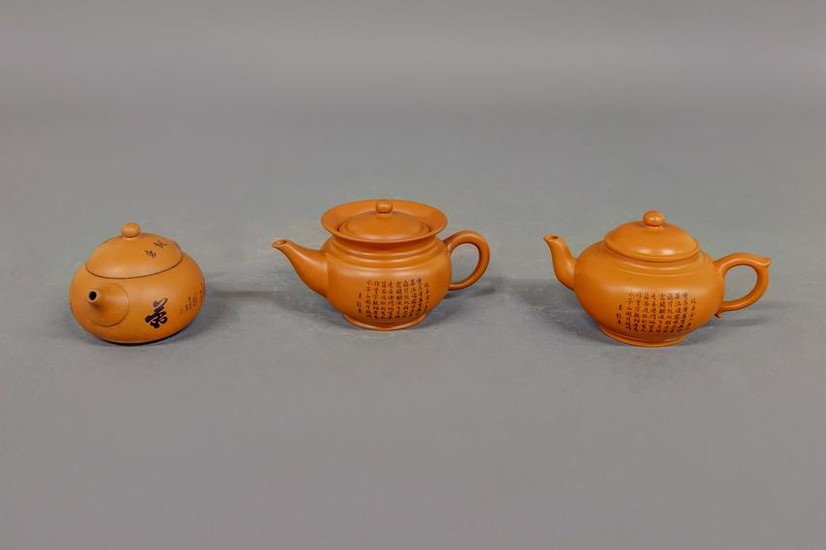 Three Chinese Tea Pots