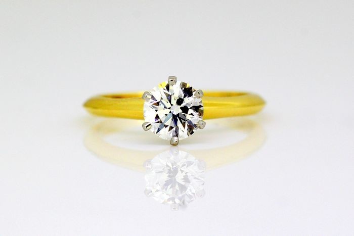 Tiffany - 18 kt. Platinum, Yellow gold - Ring - 0.86 ct Diamond