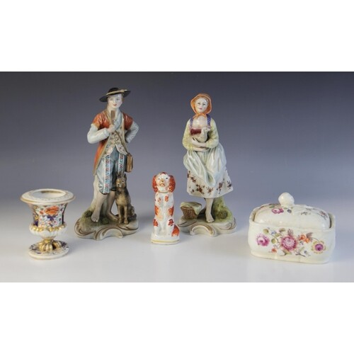 Two continental ceramic figures, late 19th/early 20th centur...