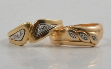 Two diamond set dress rings