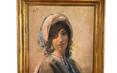 UNIDENTIFIED SIGNATURE Portrait of a Young Oriental Woman