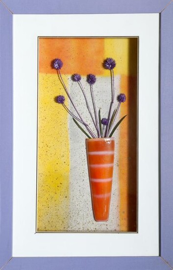 Unknown Artist, Alliums in a Vase Shadowbox, Dried