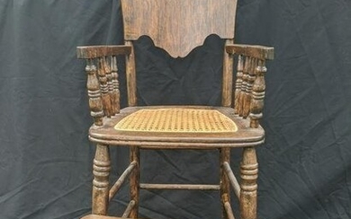 Victorian Oak Child's High Chair
