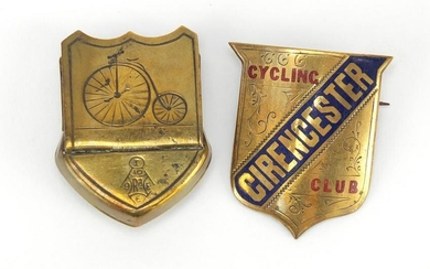 Victorian cycling interest brass skirt clip with