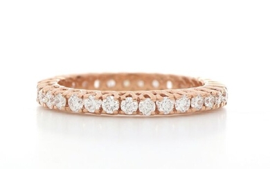 Vintage - No Reserve Price - 18 kt. Pink gold - Ring - 1.24 ct Diamonds