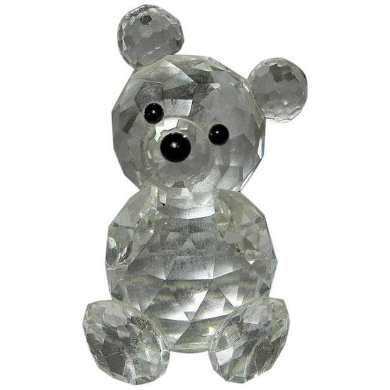 Vintage Swarovski Crystal Teddy Bear Figurine
