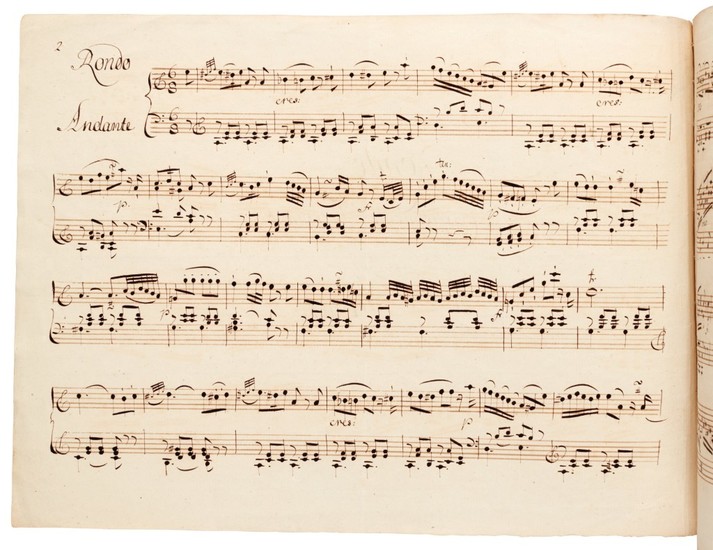 W. A. Mozart. Scribal manuscript of the Rondo in A minor, K.511, late C18th-early C19th