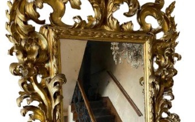 Wall mirror - Gilt, Wood