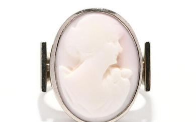 White Gold Cameo Ring