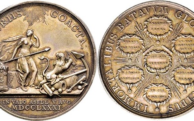 Willem V. van Oranje-Nassau,Stadhouder. 1751-1795, Medaille 1781 (Stempel von Johann...