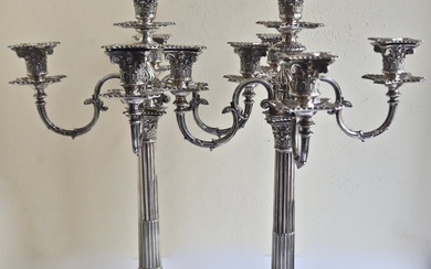 William Gibson and John Lawrence Langman - Candelabrum (2) - .925 silver