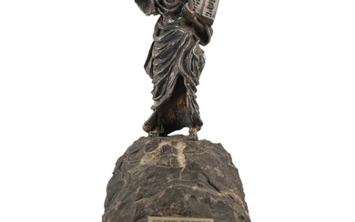 Yaacov Heller Silver Overlay Moses Statue