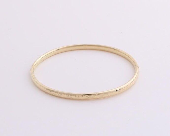 Yellow gold slave bracelet, 585/000, spherical model
