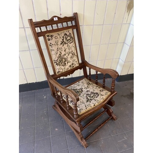 american rocking chair in very good order appx 20" wide 25" ...