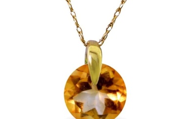 0.8 CTW 14K Solid Gold Love Of My Life Citrine Necklace