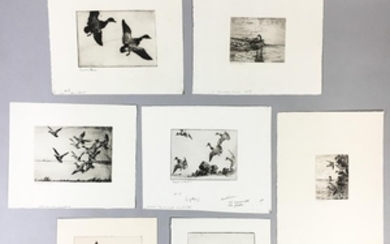 Frank Weston Benson (American, 1862-1951) Seven Unframed Waterfowl Prints: Canada Goose