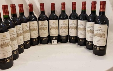 12 bottles Château CHEMIN ROYAL 1996 MOULIS CRU BOURGEOIS. Nice presentation.